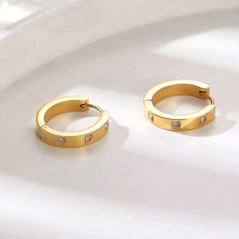 1 Pair Women Stainless Steel Hoop Earring - Picture 7 of 9